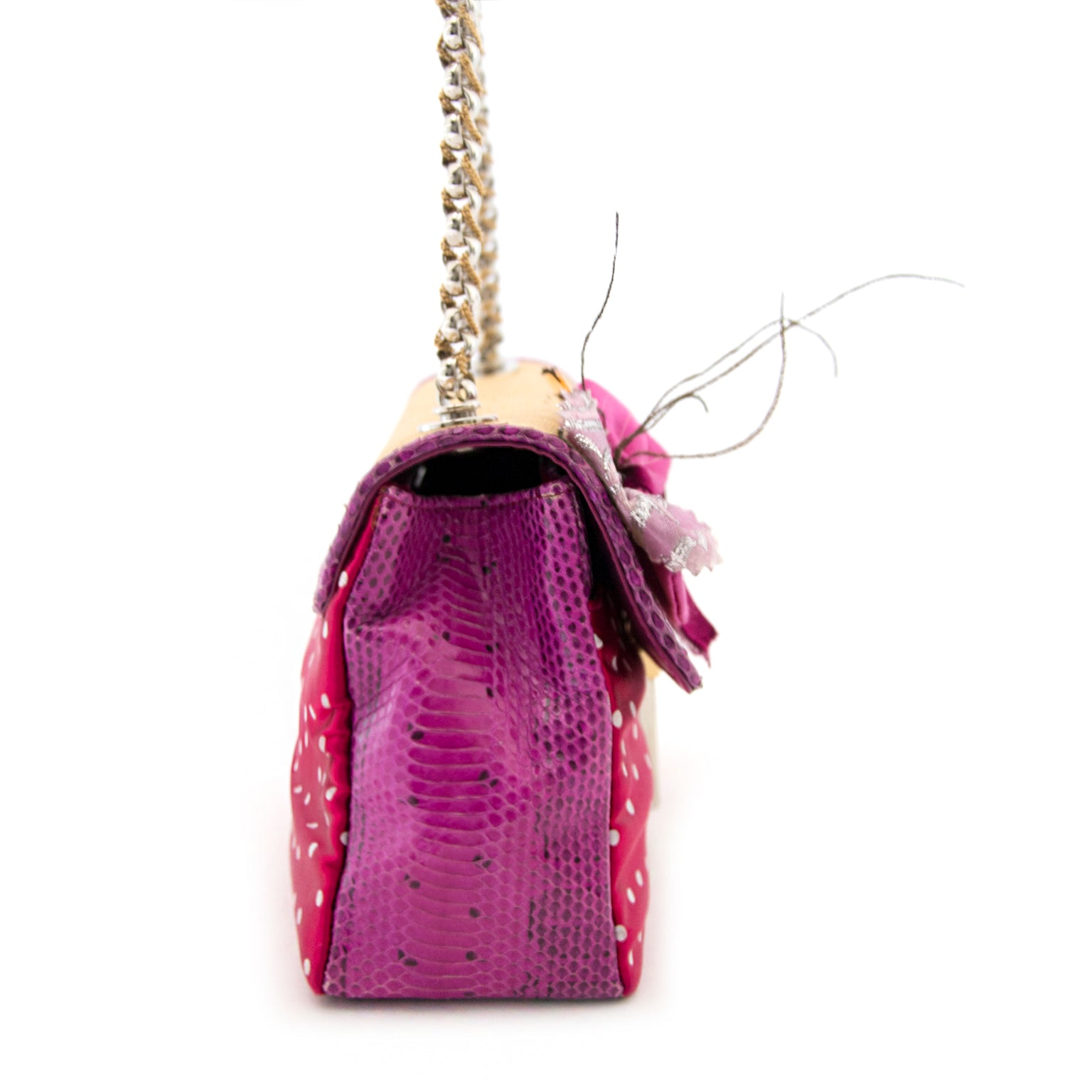 dolce & gabbana pink snake polkadot bag now online at labellov.com