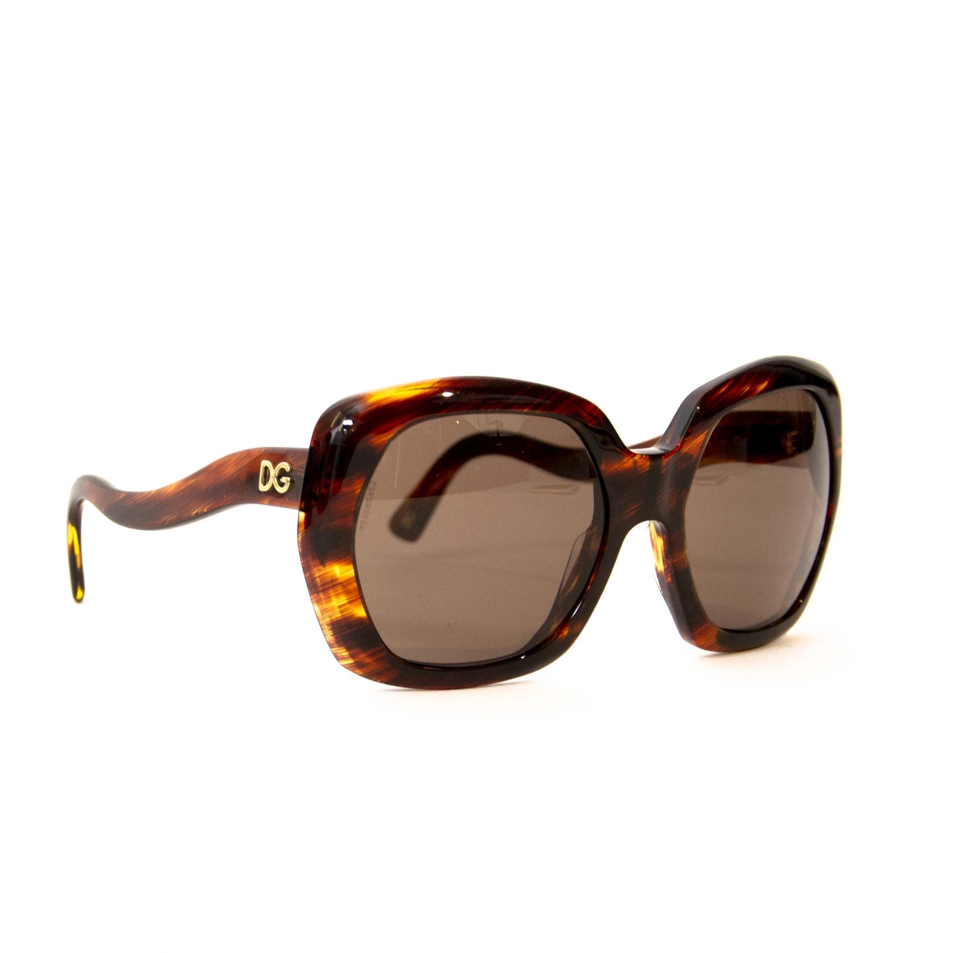 koop veilig online tegen de beste prijs Dolce & Gabbana Brown Sunglasses