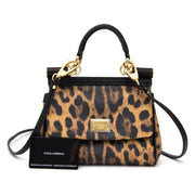 koop veilig online tweedehands net als nieuw Dolce & Gabbana Miss Sicily Bag in Leopard print