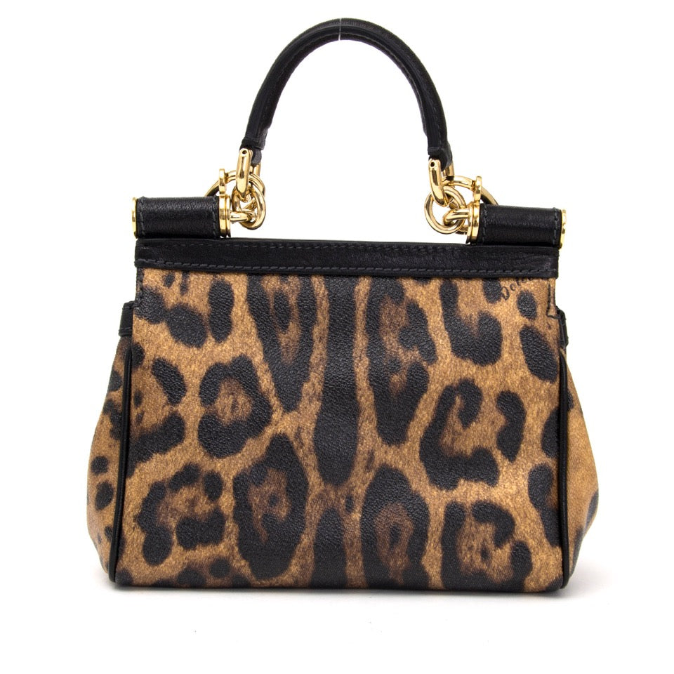 koop veilig online aan de beste prijs tweedehands Dolce & Gabbana Miss Sicily Bag in Leopard print