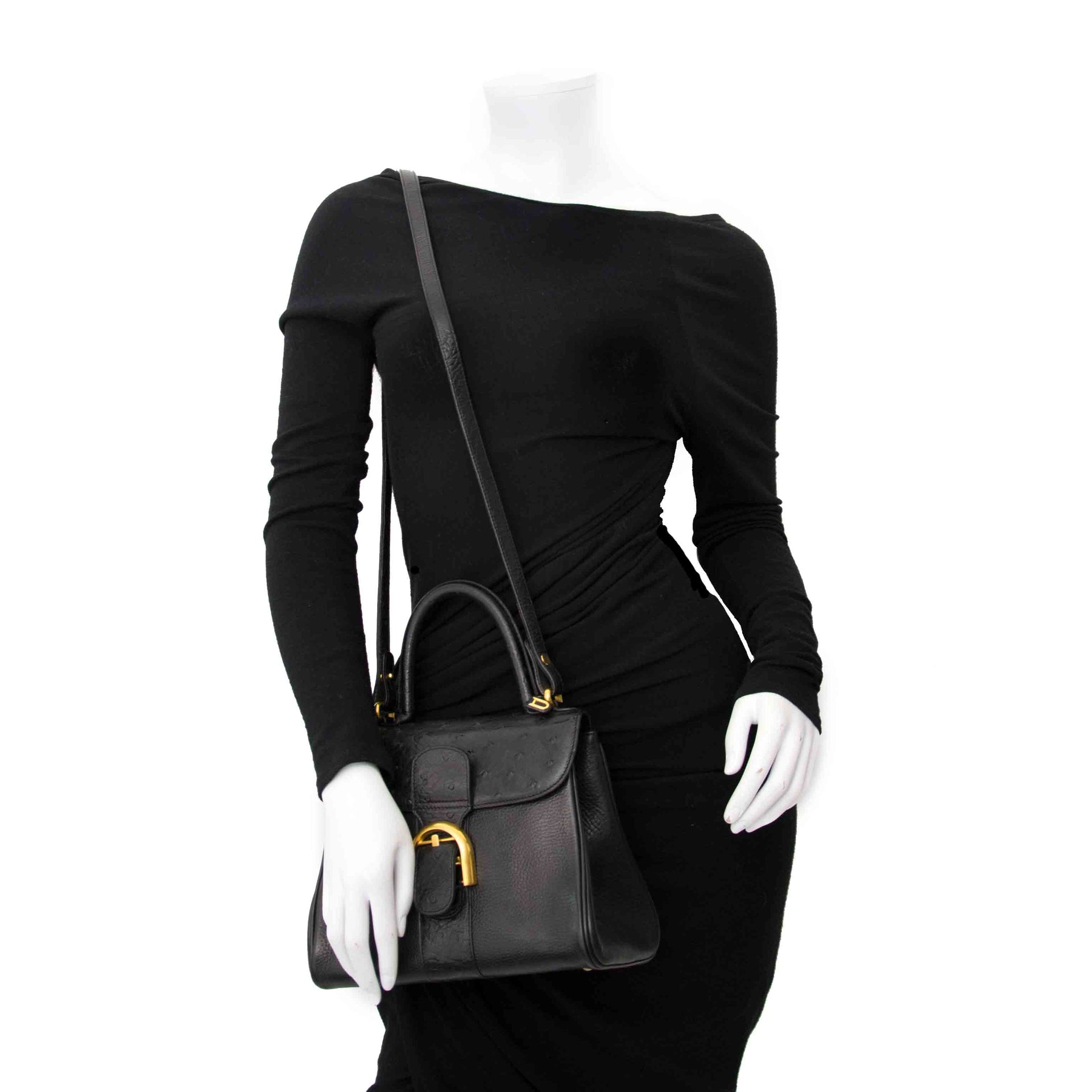 Koop en verkoop uw Delvaux Brillant PM Struisvogel tas nu bij labellov.com tegen de beste prijs