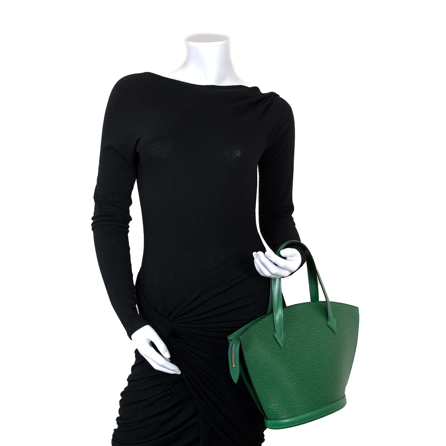 Louis Vuitton Green Epi Leather Saint Jacques Bag te koop 100% authentiek tweedehands designer