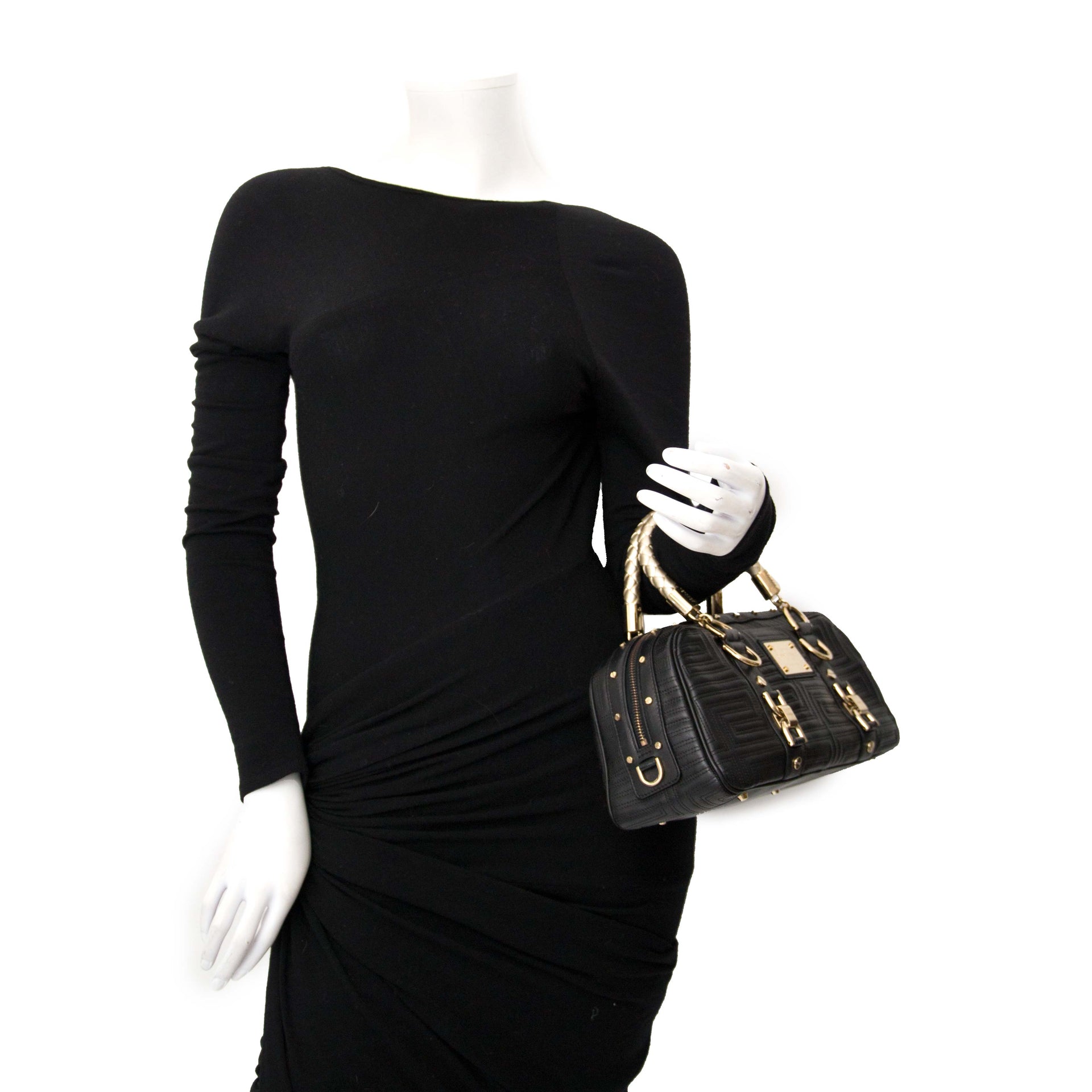 Gianni Versace Black Leather Bag