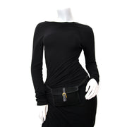 Acheter en ligne chez Labellov.com Delvaux Black Suède Belt Bag - Size:95