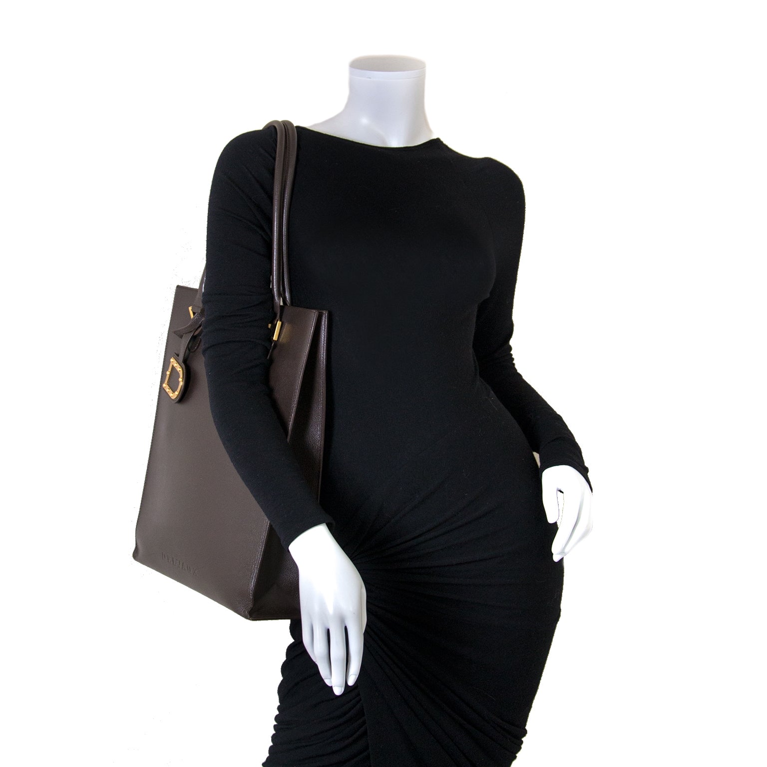 Delvaux Le Jeff Brown Tote now for sale at labellov vintage fashion webshop belgium
