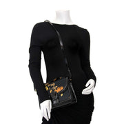 Dries Van Noten Patent and Oriental Fabric Bag