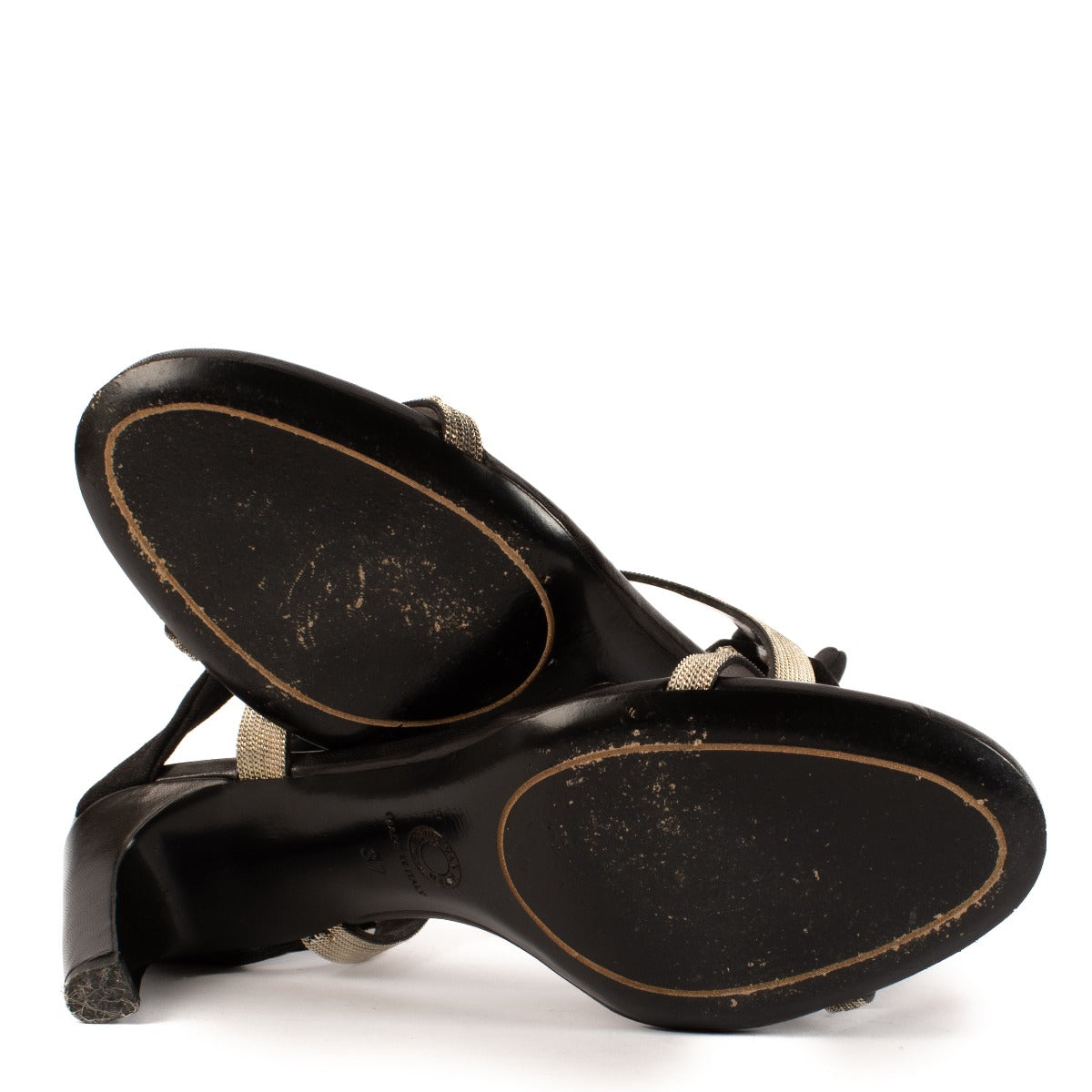 Dries Van Noten Metalen Ketting Vlinderdas Sandalen - Maat 37