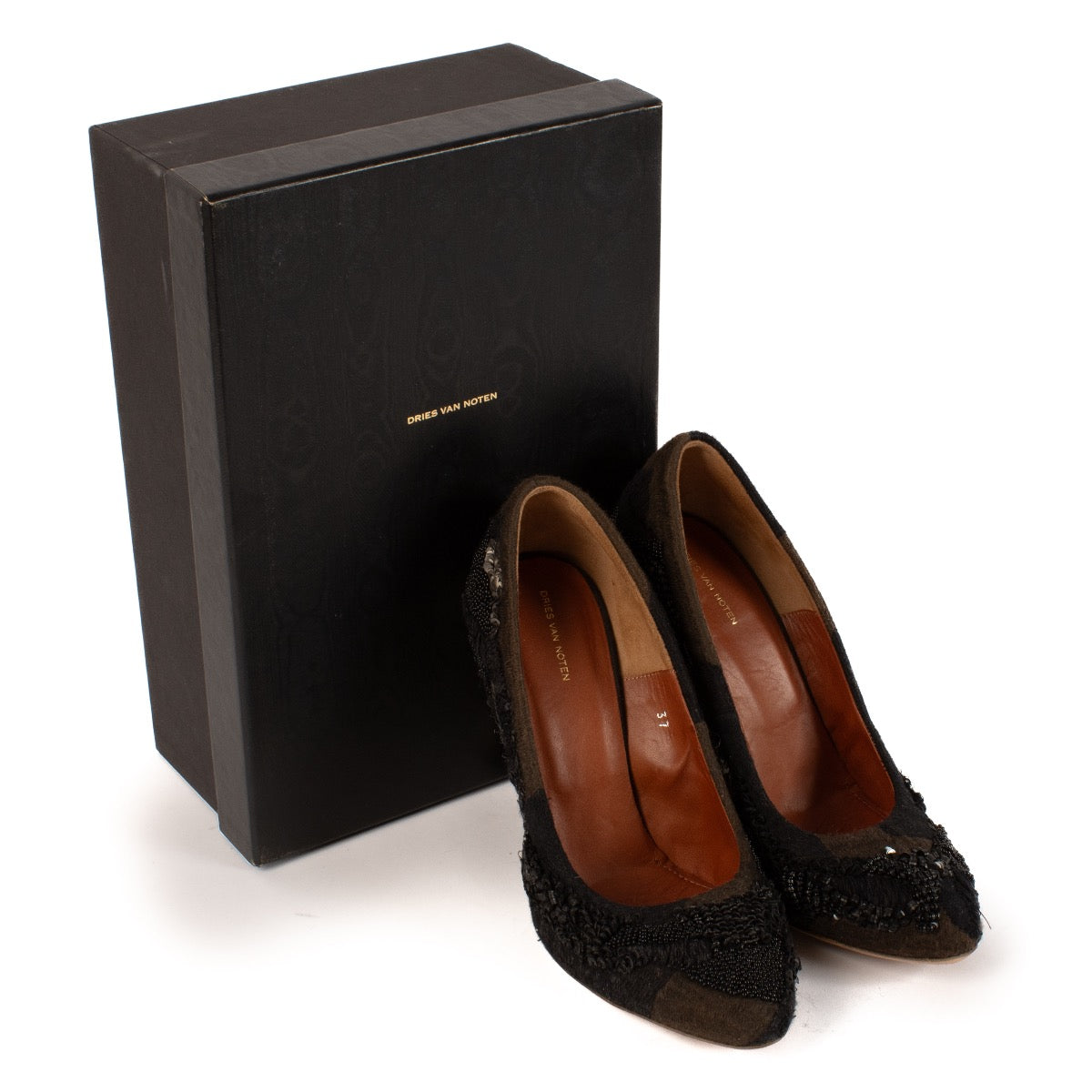 shop 100% authentic second hand Dries Van Noten Embroidery Python Heels - Size 37 on Labellov.com