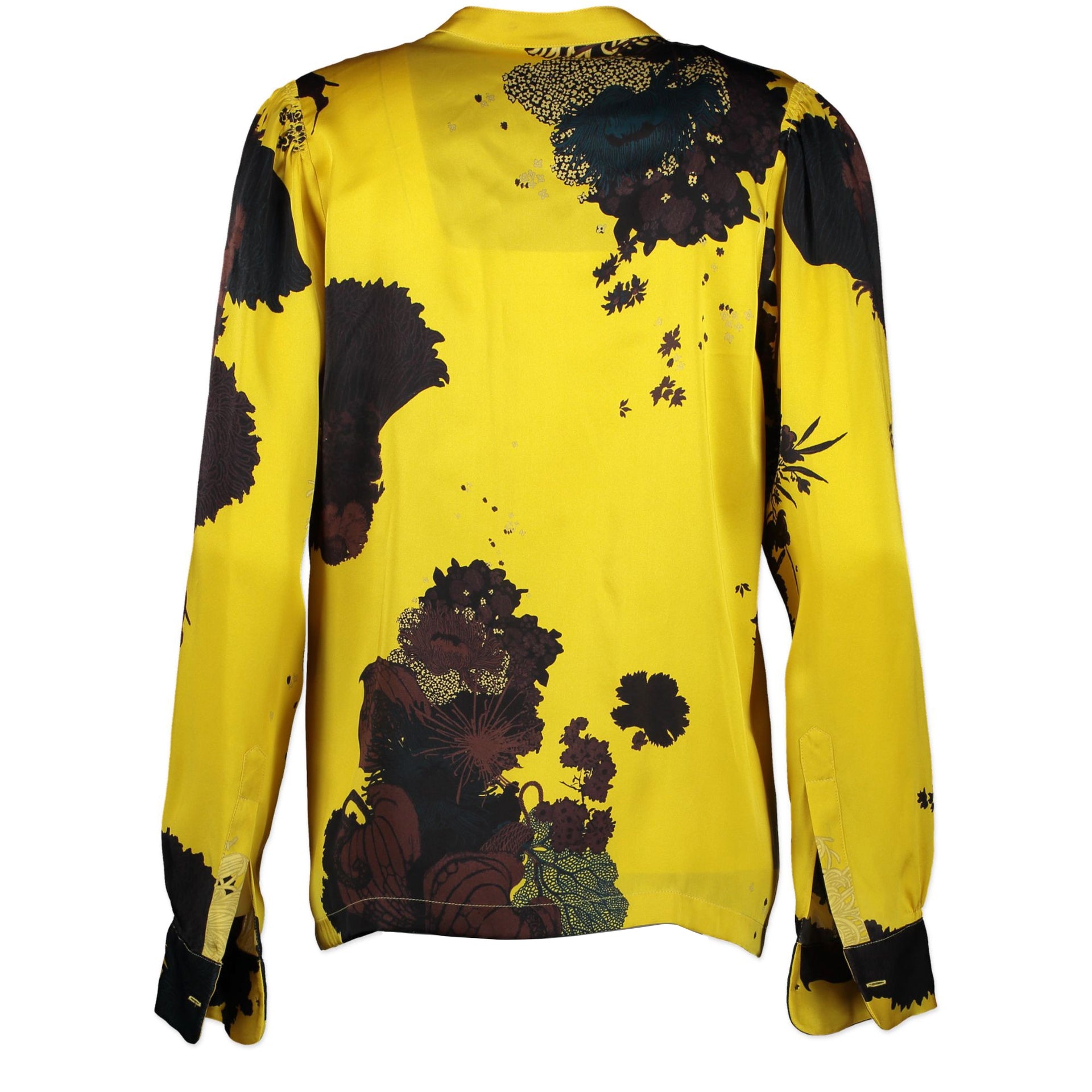 Dries Van Noten Yellow Silk Blouse - Size 36