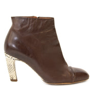 Dries Van Noten Brown Python Ankle Boots - Size 36 at Labellov