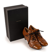 shop 100% authentic second hand Dries Van Noten Cognac Lace-up Booty Pumps - Size 37 on Labellov.com