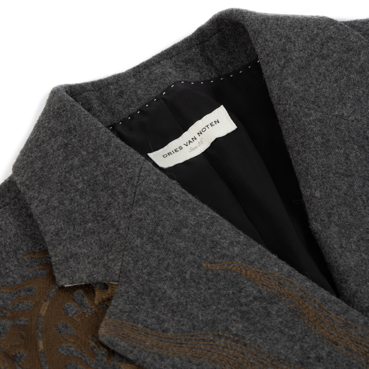 shop 100% authentic second hand Dries Van Noten Grey Blazer - Size 36 on Labellov.com
