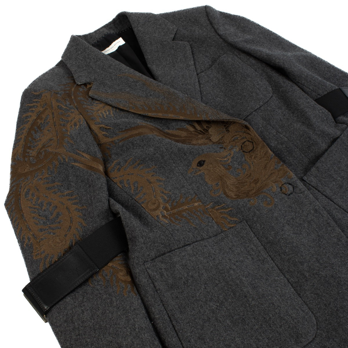 shop 100% authentic second hand Dries Van Noten Grey Blazer - Size 36 on Labellov.com