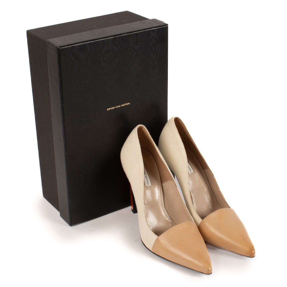 Dries Van Noten Tri-Color Canvas Pumps