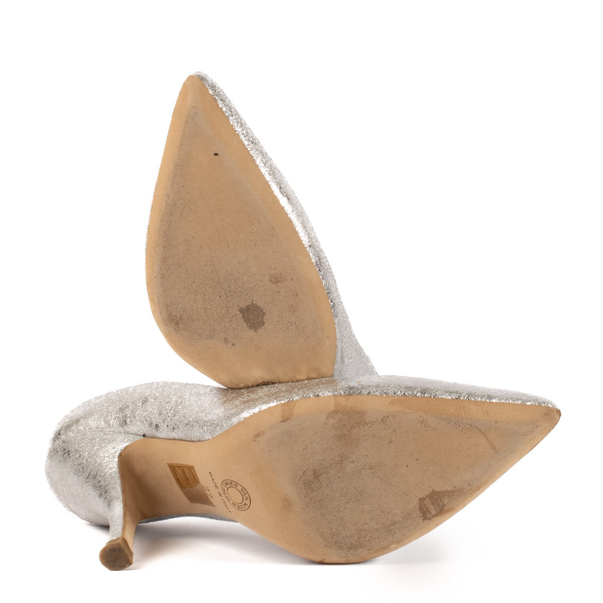 shop 100% authentic second hand Dries Van Noten Silver Pumps - Size 37 on Labellov.com
