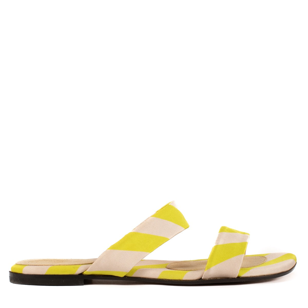 Shop safe online at Labellov in Antwerp, Brussels and Knokke these 100% authentic second hand Dries Van Noten Green & Pink Striped Sandals - size 37