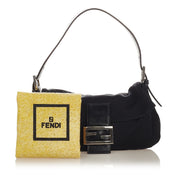 Buy an authentic second hand Fendi Black Nylon Baguette Shoulder Bag in very good condition at Labellov