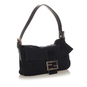 Buy an authentic second hand Fendi Black Nylon Baguette Shoulder Bag in very good condition at Labellov