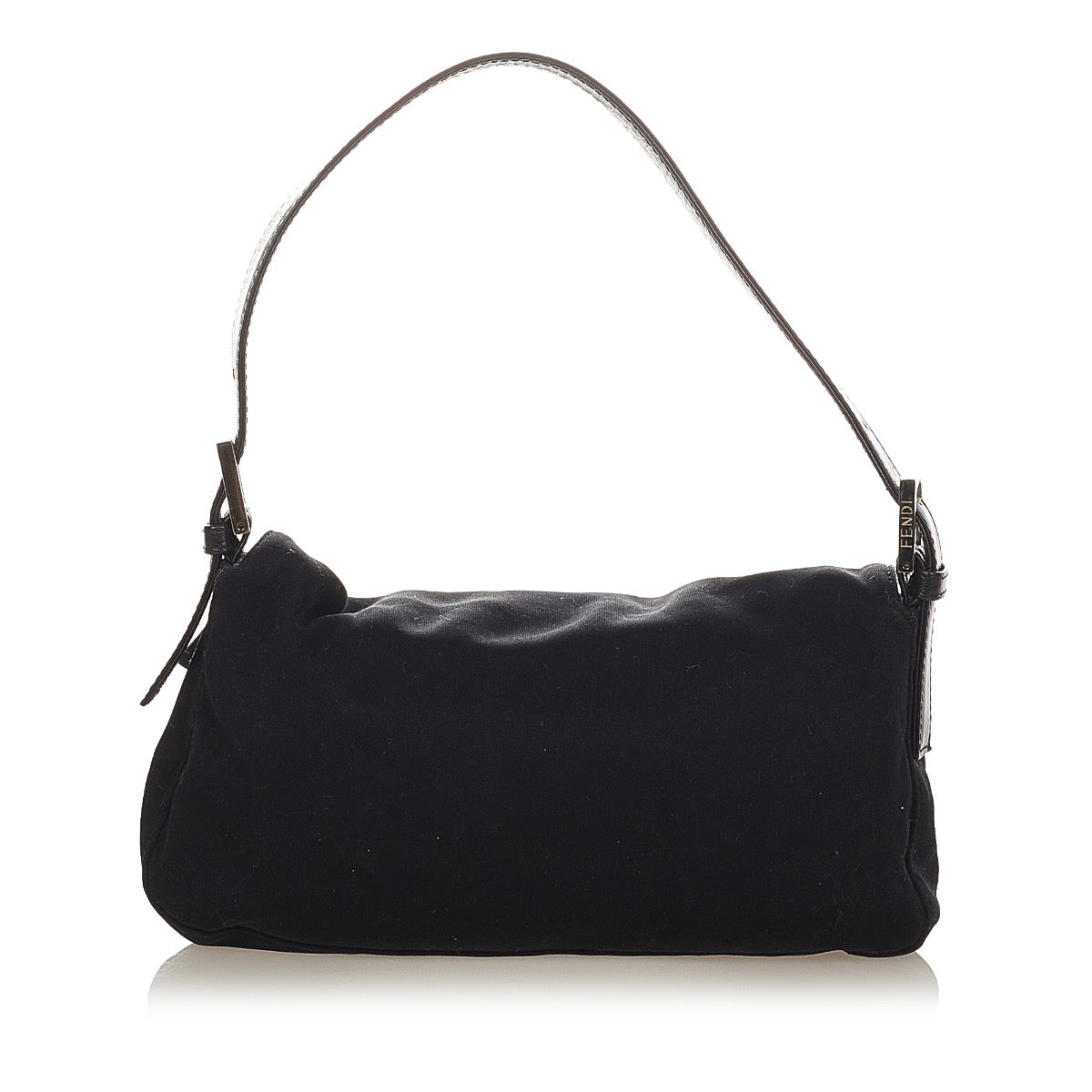 Buy an authentic second hand Fendi Black Nylon Baguette Shoulder Bag in very good condition at Labellov