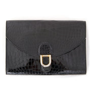 buy safe online secondhand designer vintage Delvaux croco clutch best price online webshop labellov