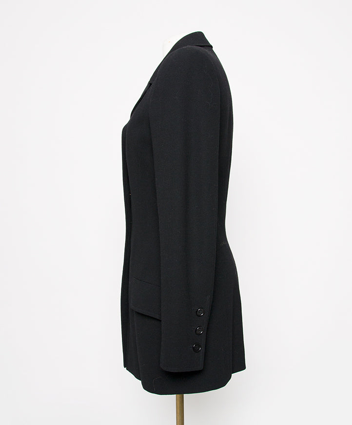 Authentic secondhand Chanel black classic blazer right price safe secure online shopping LabelLOV designer vintage webshop luxury brands fashion Antwerp Belgium