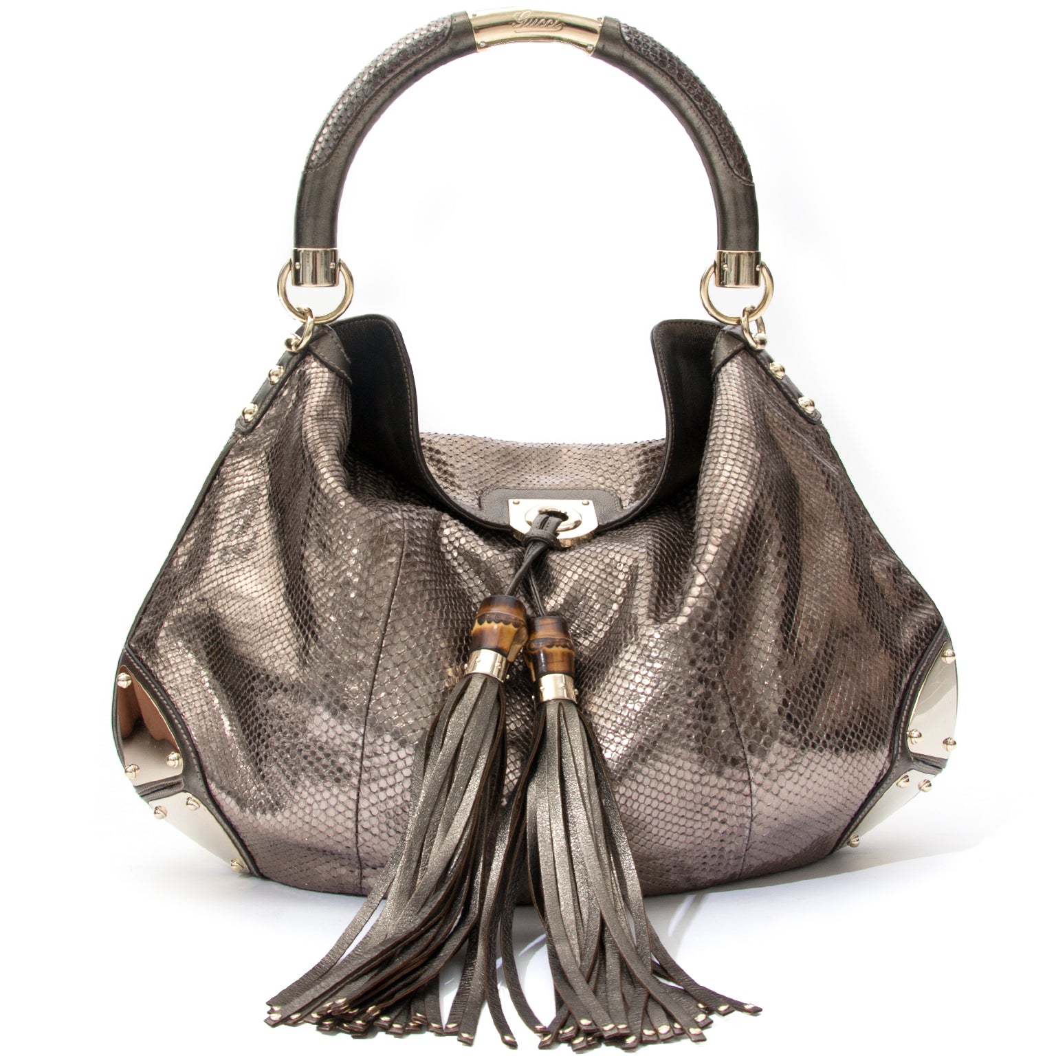 koop veilig online tweedehands schouder tas Gucci Phyton Baebouska Indy aan de beste prijs online webshop Labellov