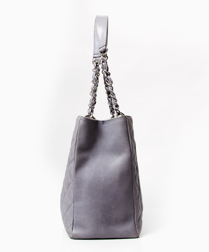 Chanel grijze shopper tas voor de beste prijs online tweedehands snel en veilig