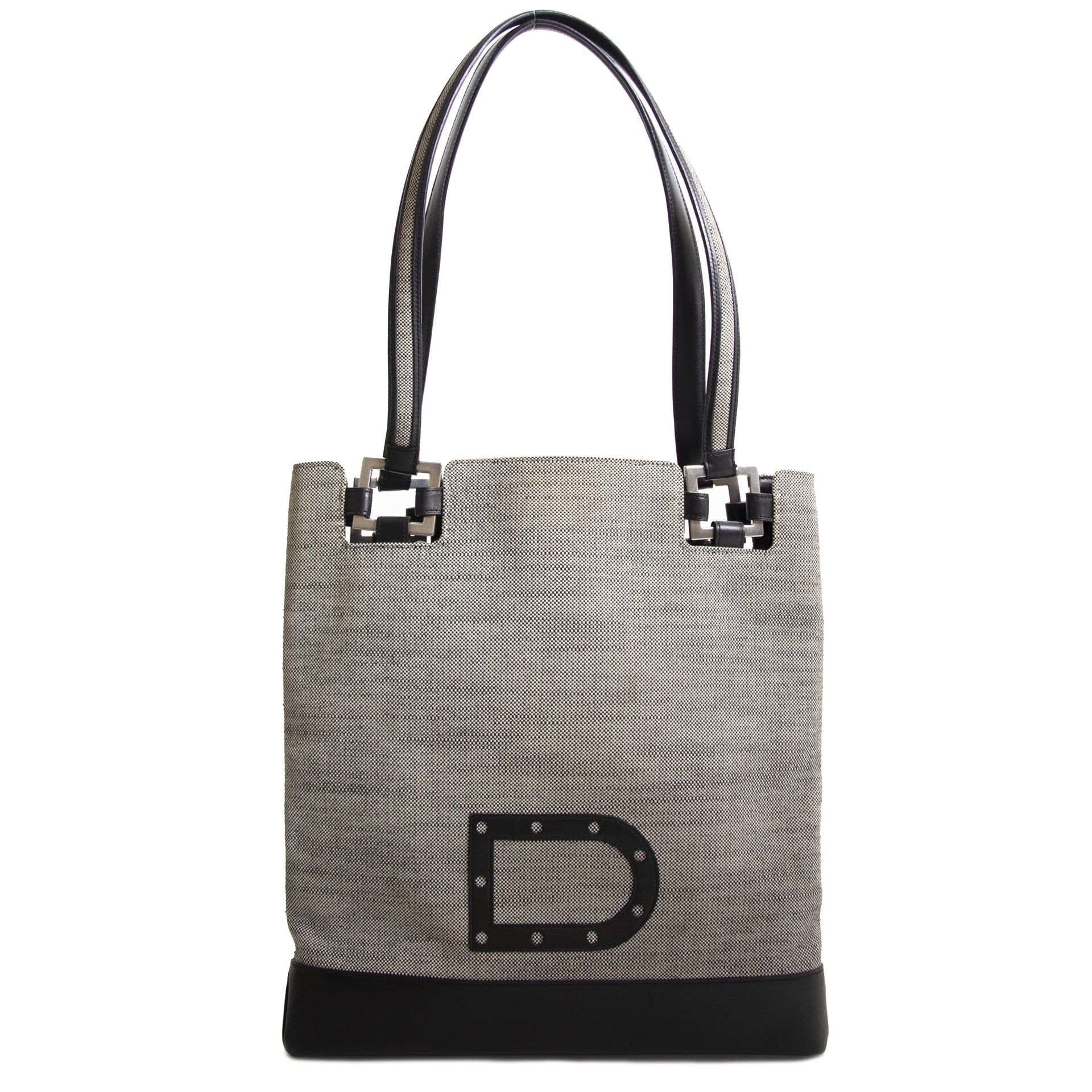 Delvaux Grey Canvas Paul Bag now for sale at labellov vintage fashion webshop belgium