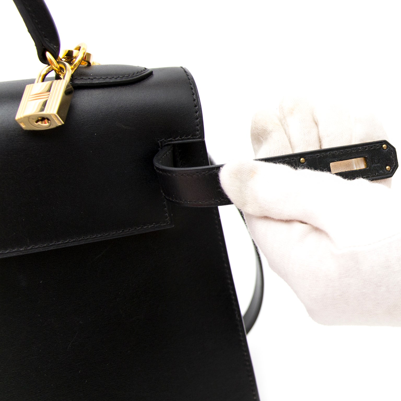 net als nieuw Hermès Kelly 32 Black Boxcalf boetiek en webshop labellov.com