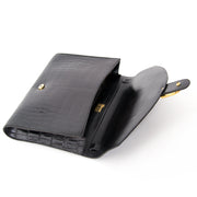 buy safe online secondhand designer vintage Delvaux croco clutch best price online webshop labellov