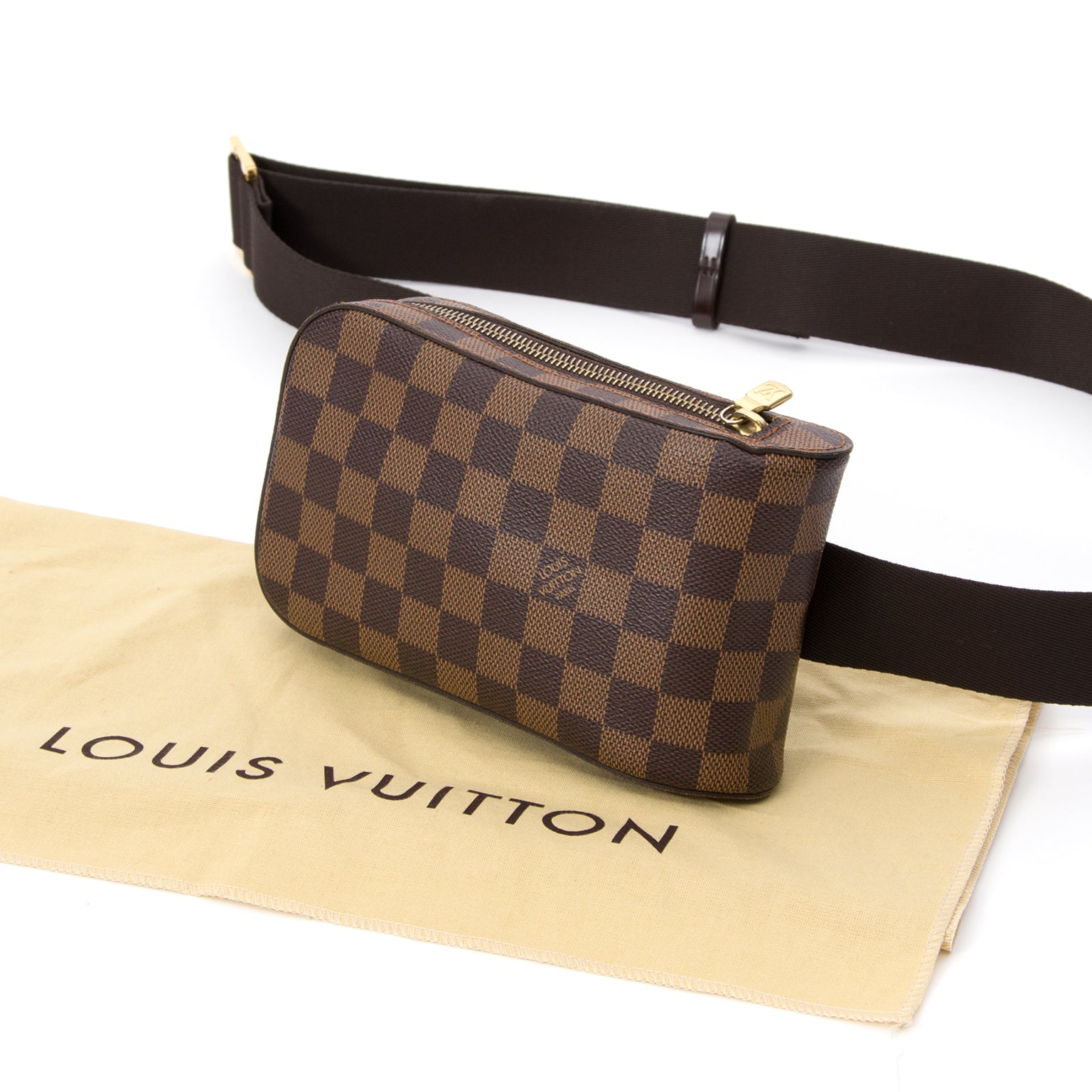 Louis Vuitton Damier Ebene 'Geronimos' Bag LabelLOV secondhand safe and secure online luxury