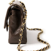 Chanel Small Classic Flap Bag in Chocolate Brown GHW uthentique seconde main en ligne webshop shopping Anvers Belgique LabelLOV designer luxe marques sacs mode en vogue