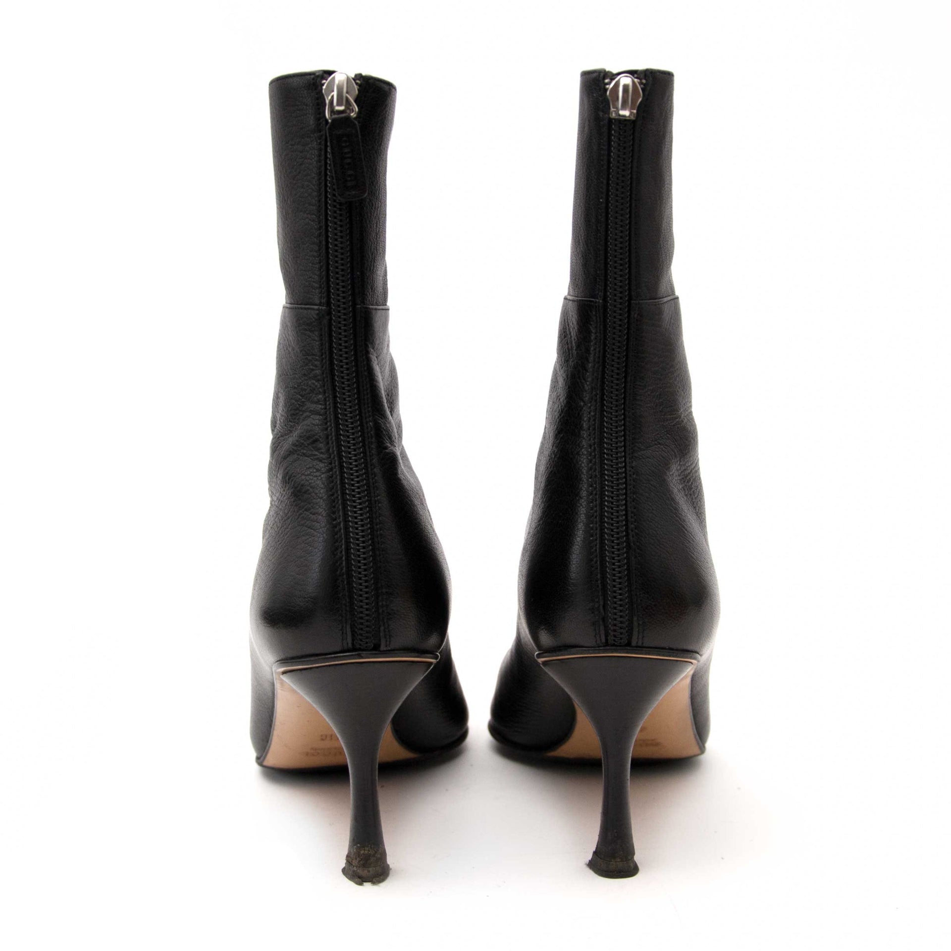 Acheter votre Gucci Black Leather Ankle Boots pour le meilleur prix chez Labellov