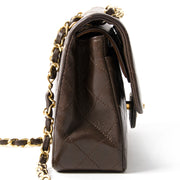Chanel Small Classic Flap Bag in Chocolate Brown GHW authentique seconde main en ligne webshop shopping Anvers Belgique LabelLOV designer luxe marques sacs mode en vogue