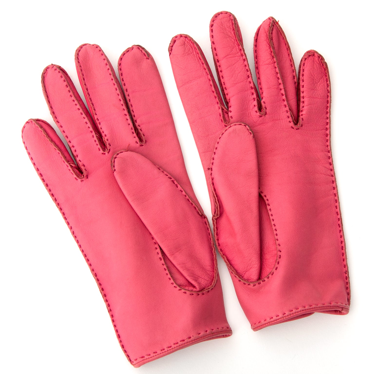 koop veilig online tweedehands Hermes Nervures Droites Raspberry