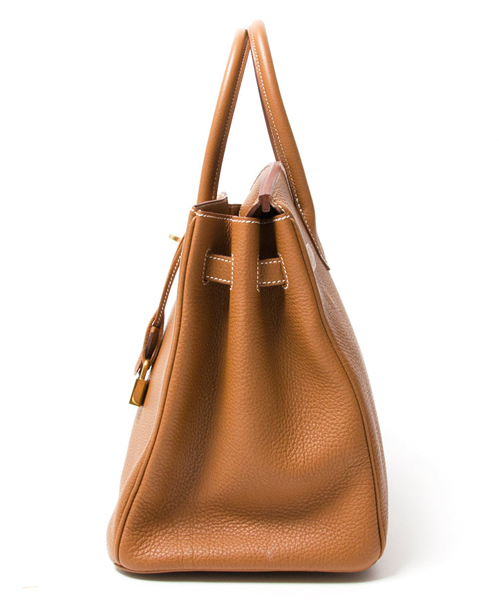 Hermès Birkin Gold 35cm Togo authentiek tweedehands veilig online shoppen winkelen webshop Antwerpen België LabelLOV mode stijl designer ontwerper tassen luxetassen luxe luxemerken merken