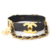 vintage Chanel CC Belt With Chain Drop best price like new