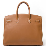 Hermès Birkin Gold 35cm Togo secondhand authentic safe online shopping webshop Antwerp Belgium LabelLOV fashion style high end luxury labels brands designer