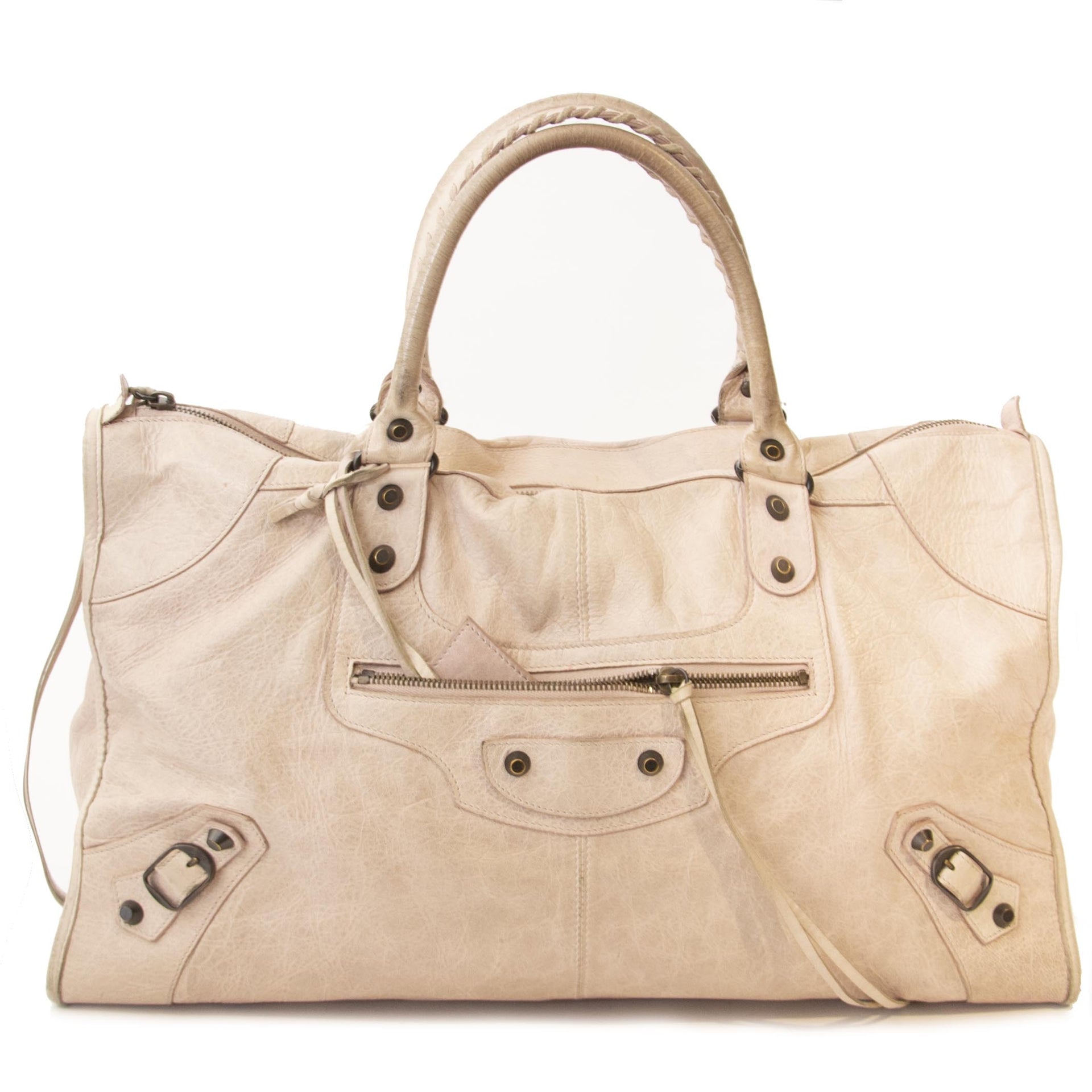 Shop and sell your authentic Balenciaga Blush Pink Work Bag for the best price at Labellov