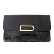 Vintage Preowned Delvaux Pochette Clutch Croco Black. Buy safe online Delvaux D Clutch aan de beste prijs. Acheter en linge seconde main sac a main Delvaux D Clutch. shop safe online at the best price.