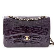 koop veilig online aan de beste prijs Rare Chanel Aubergine Alligator Jumbo Double Flap Bag , Antwerpen, Belgi