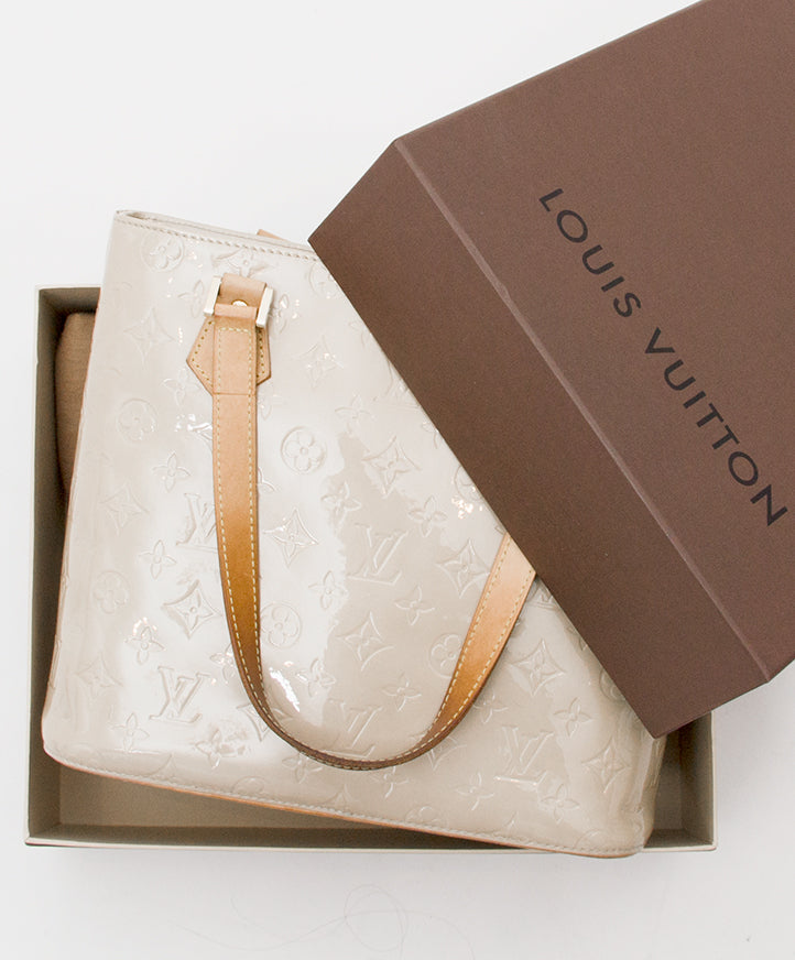 koop veilig online tweedehands Louis Vuitton vernis houston bags safe and fast 100% authentic