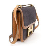 acheter en ligne seconde main sac a main Hermes Constance Leather Canvas pour le meilleur prix
