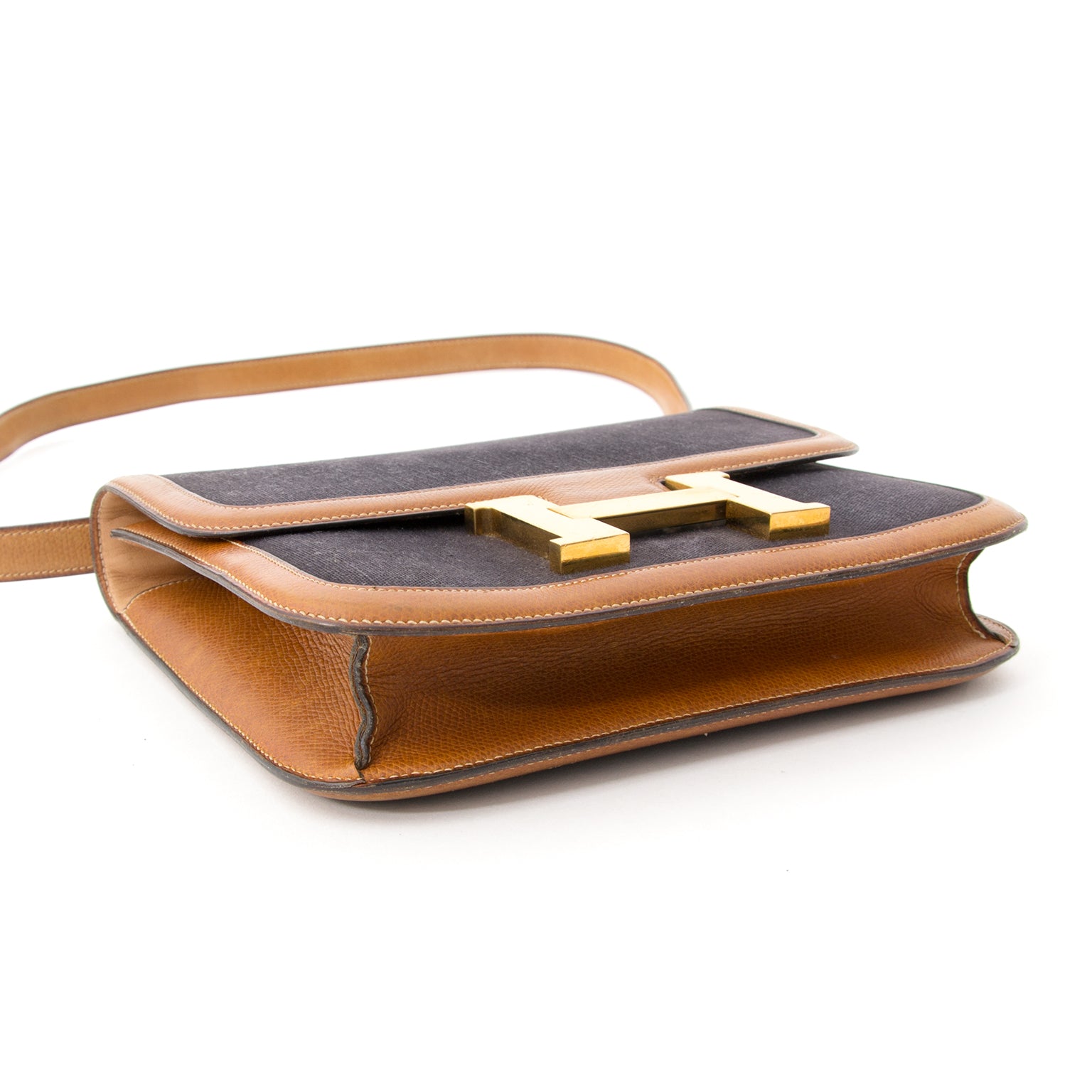 koop veilig online tweedehands Hermes Constance Leather Canvas vintage aan de beste prijs