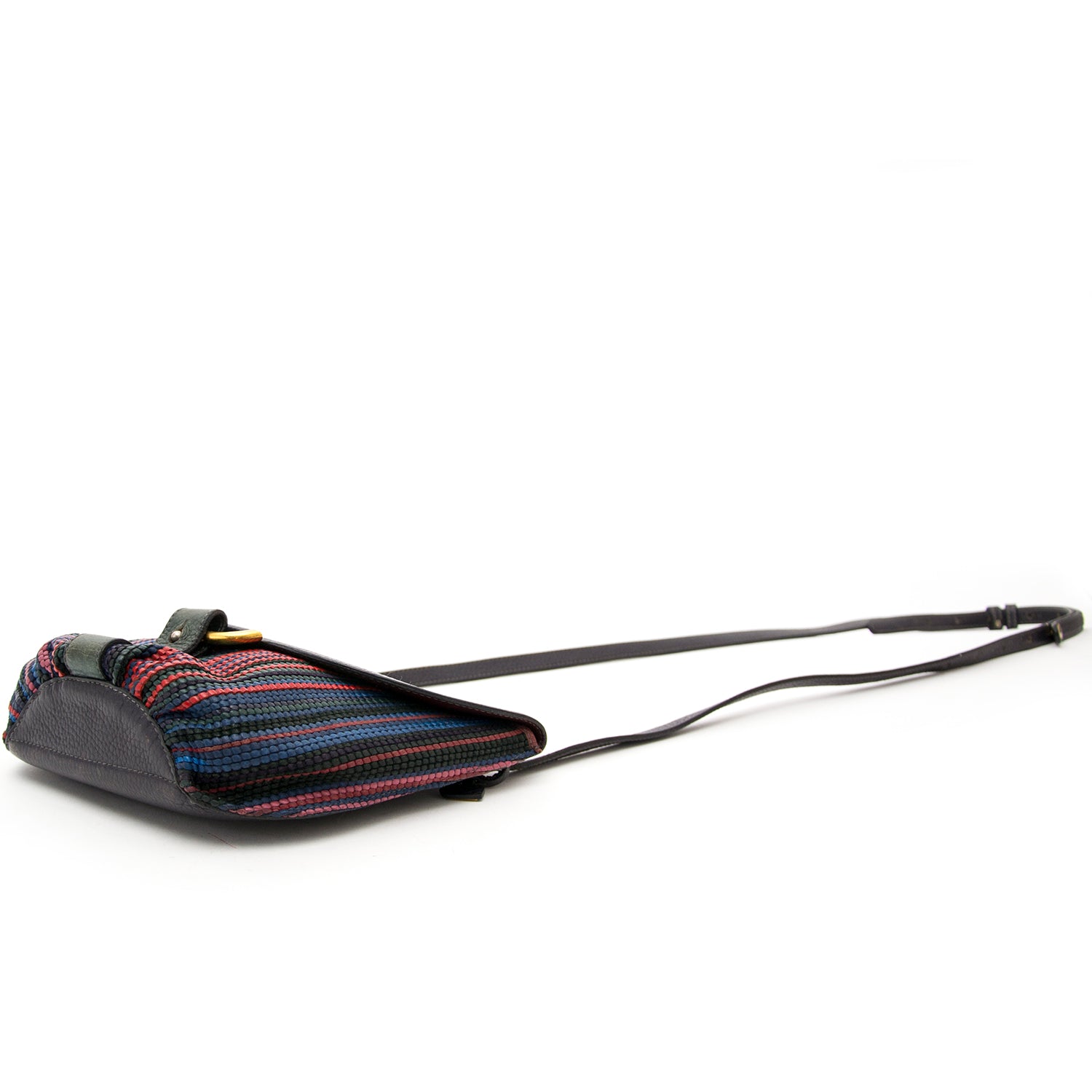 Op zoek naar een designer handtas? Koop uw gloednieuwe Delvaux Toile de Cuir Black Crossbody Pouch met korting.
