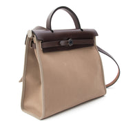 Hermès Taupe/Brown Herbag Zip Authentieke tweedehands handtas beste prijs online winkelen LabelLOV webshop luxe merken Antwerpen