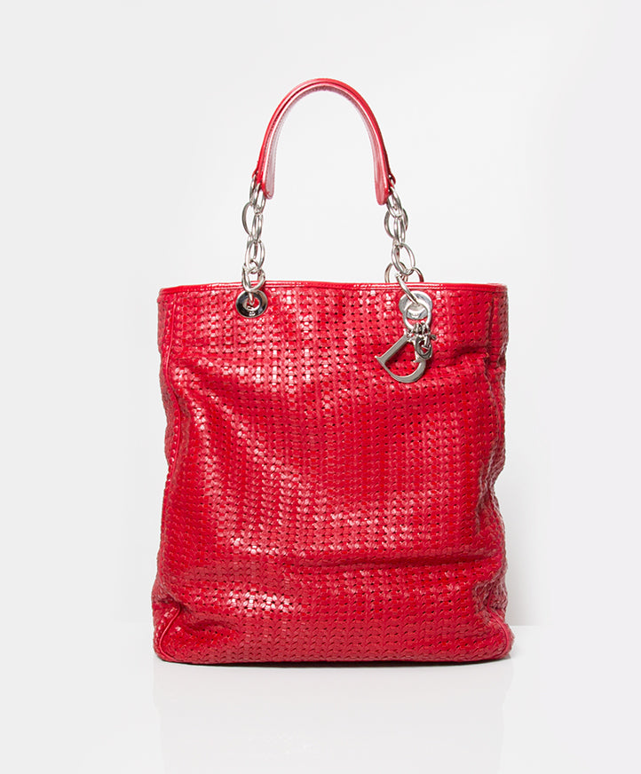 Sac à main red cuir Christian Dior seconde main occasion prix correct designer vintage labellov webshop en ligne online shopping Anvers Belgique