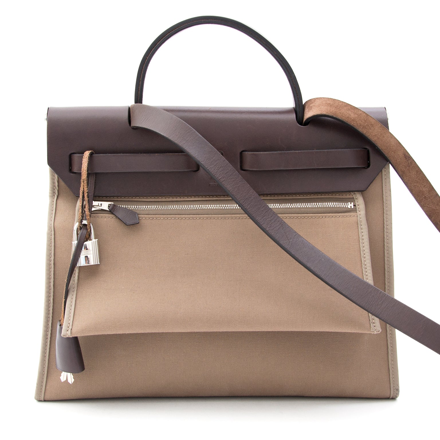 Hermès Taupe/Brown Herbag Zip buy online webshop Labellov at the best price