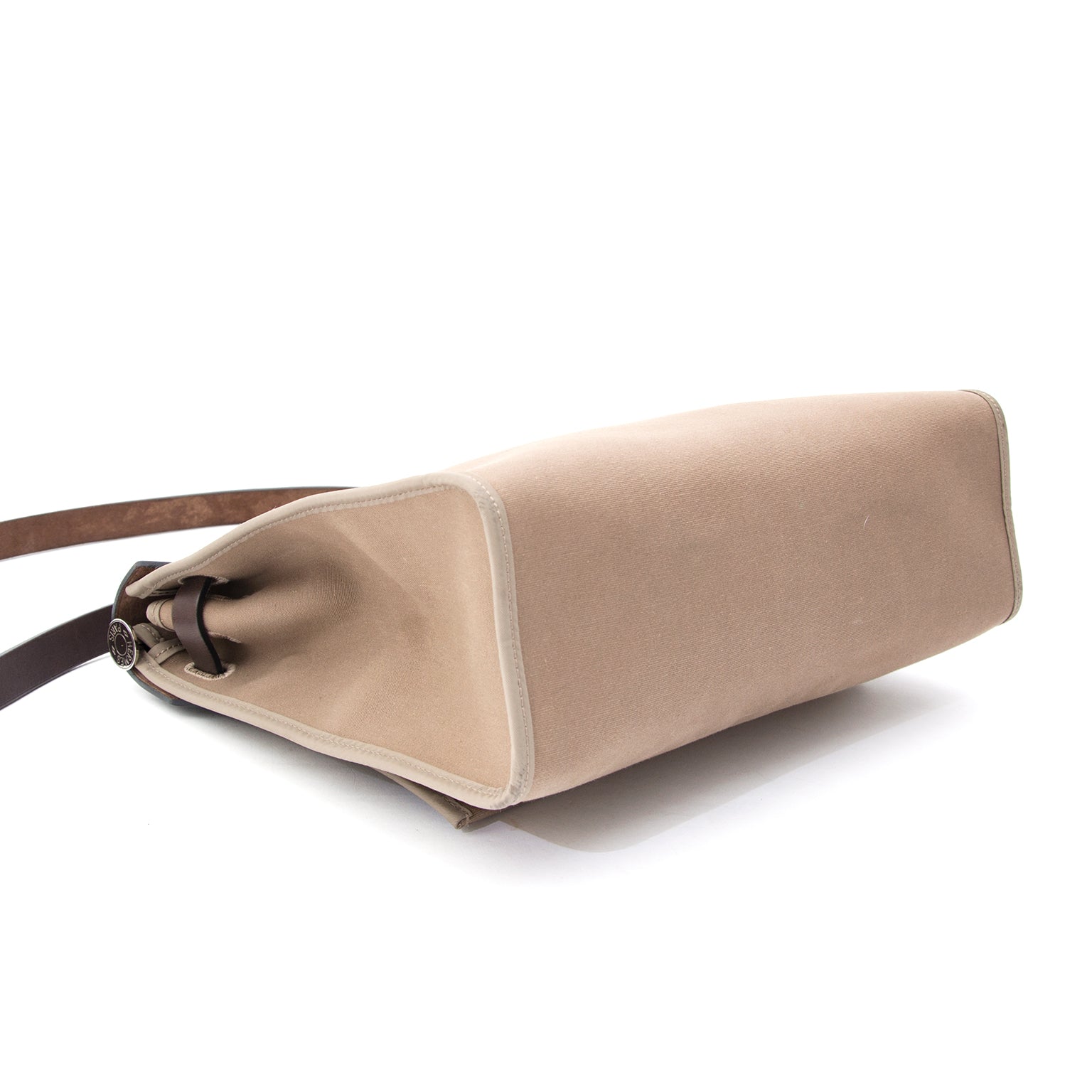 Hermès Taupe/Brown Herbag Zip Authentieke tweedehands handtas beste prijs online winkelen LabelLOV webshop luxe merken Antwerpen