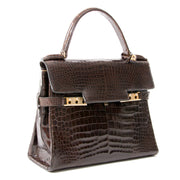 acheter en ligne seconde main delvaux tempete croco comme neuf pour le meilleur prix seconde main instant luxe